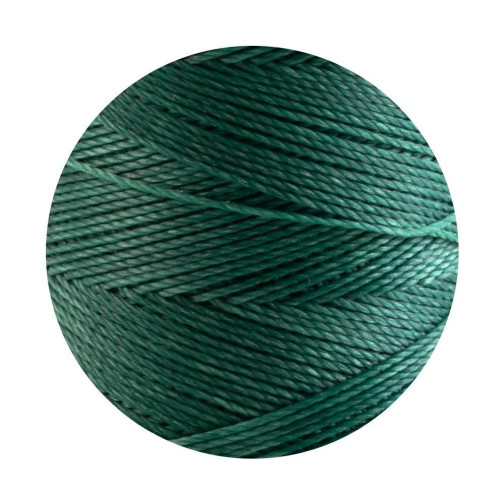 10m Linhasita® gewachstes Polyestergarn Tannengrün Ø0,75mm für Makrameeschmuck