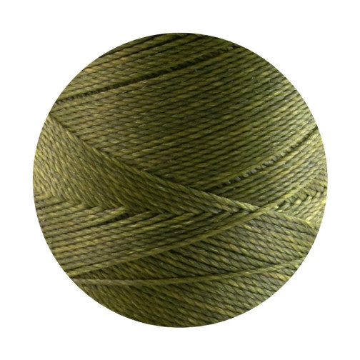 10m Linhasita® gewaxt polyesterkoord Olijf Ø0,75mm voor macramé sieraden