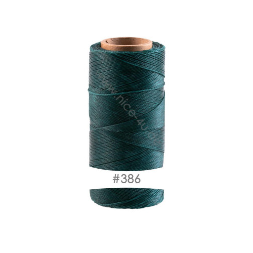 228m cordon polyester ciré Linhasita® Vert bouteille Ø0,75mm pour bijoux macramé