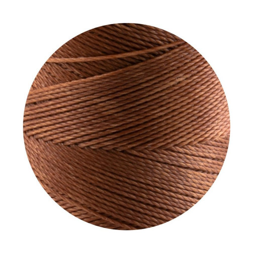 10m cordon polyester ciré Linhasita® Marron clair Ø0,75mm pour bijoux macramé