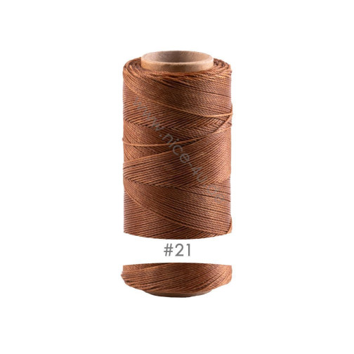 228m cordón de poliéster encerado Linhasita® Marrón claro Ø0,75mm para joyería de macramé