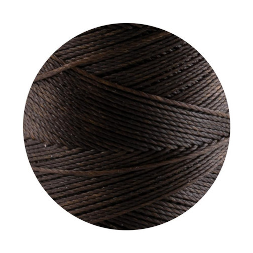 10m Linhasita® waxed polyester cord Mocca Ø0,75mm for macramé jewelry