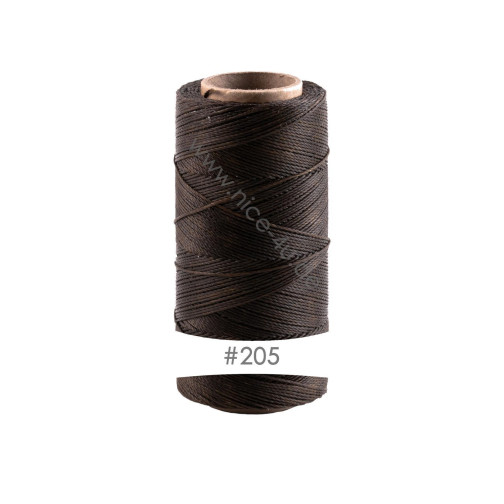 228m Linhasita® waxed polyester cord Mocca Ø0,75mm for macramé jewelry