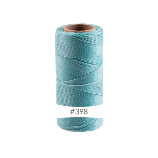 228m cordon polyester ciré Linhasita® Turquoise clair Ø0,75mm pour bijoux macramé