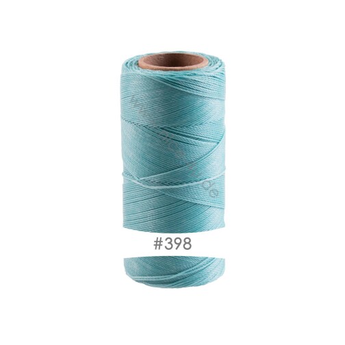 Linhasita® Fil Polyester Ciré Turquoise clair Ø0,75mm 1 Rolle (228m)