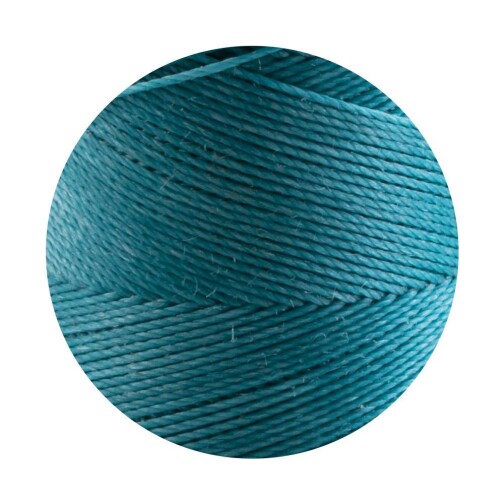 Linhasita® Fil Polyester Ciré Turquoise Ø0,75mm 10m