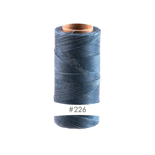 Linhasita® Fil Polyester Ciré Bleu Ø0,75mm 1 Rolle (228m)