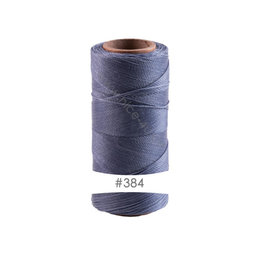 228m cordon polyester ciré Linhasita® Bleu colombe Ø0,75mm pour bijoux macramé