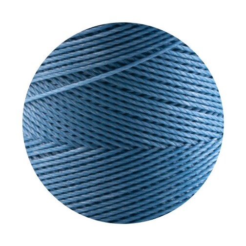 Linhasita® Fil Polyester Ciré Bleu éloigné Ø0,75mm 10m