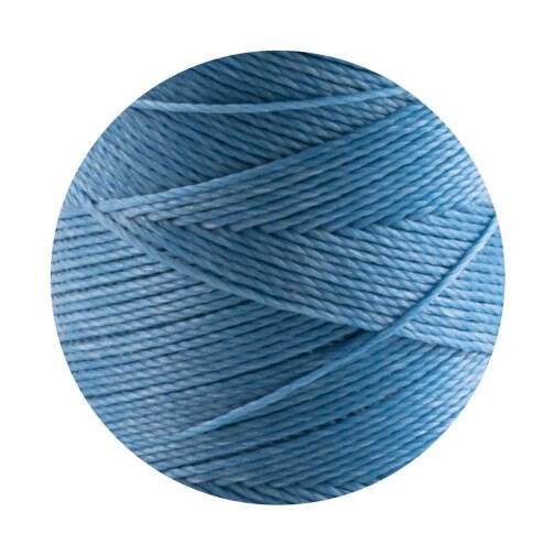 Linhasita® Fil Polyester Ciré Bleu moyen Ø0,75mm 10m