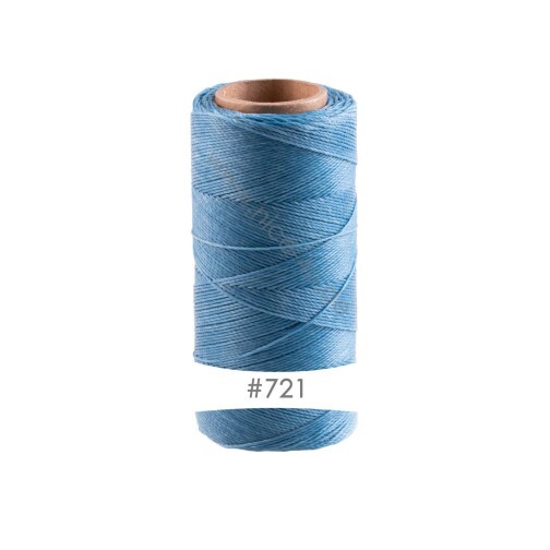 Linhasita® Waxed Polyester Yarn Medium blue Ø0,75mm 1 Rolle (228m)