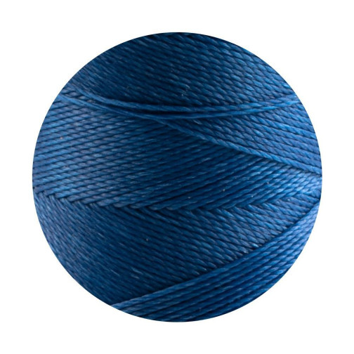 10m Linhasita® gewachstes Polyestergarn Capriblau Ø0,75mm für Makrameeschmuck