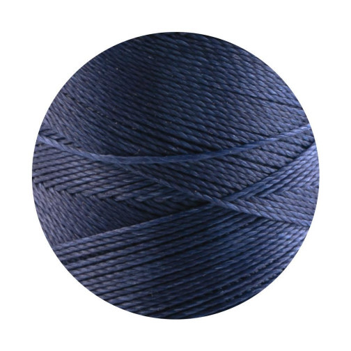10m cordon polyester ciré Linhasita® Bleu foncé Ø0,75mm pour bijoux macramé