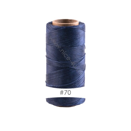 Linhasita® Filato di poliestere cerato Blu scuro Ø0,75mm 1 Rolle (228m)