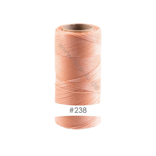 228m Linhasita® waxed polyester cord Pastel Apricot Ø0,75mm for macramé jewelry