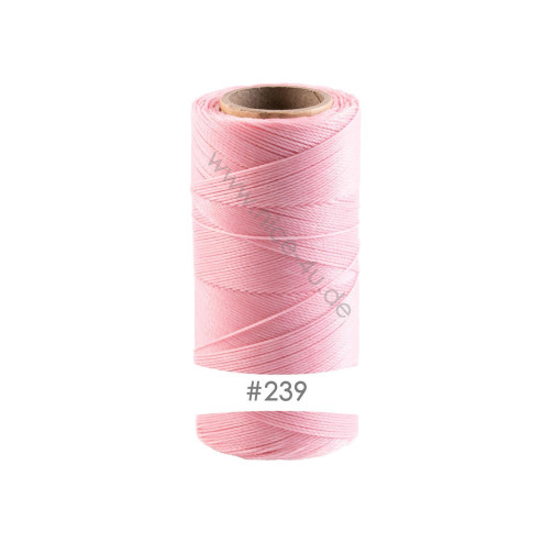 228m Linhasita® gewachstes Polyestergarn Hellrosa Ø0,75mm für Makrameeschmuck