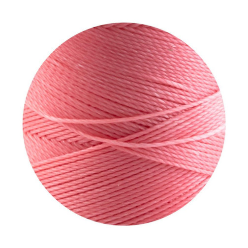 10m cordon polyester ciré Linhasita® Saumon Ø0,75mm pour bijoux macramé