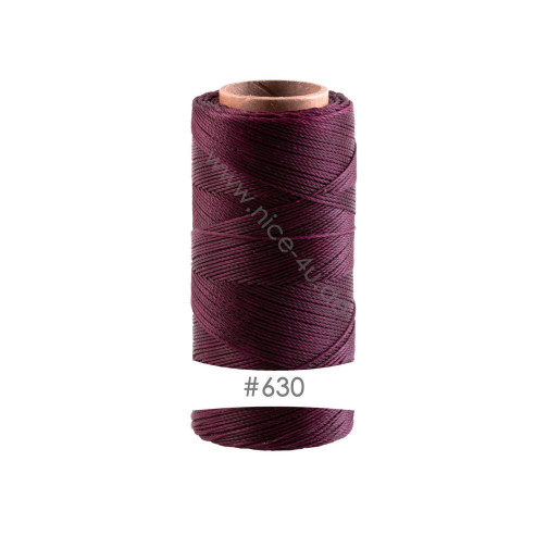 228m cordon polyester ciré Linhasita® Bordeaux Ø0,75mm pour bijoux macramé