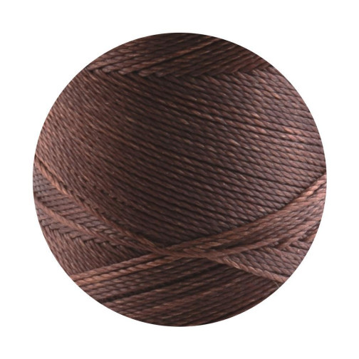 10m Linhasita® waxed polyester cord Chocolate Brown Ø0,75mm for macramé jewelry