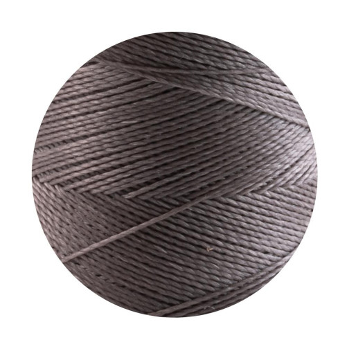 10m Linhasita® gewaxt polyesterkoord Asfalt Ø0,5mm voor macramé sieraden