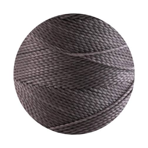 10m cordón de poliéster encerado Linhasita® Gris Marrón Ø1mm para joyería de macramé