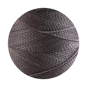 10m Linhasita® gewachstes Polyestergarn Graubraun...