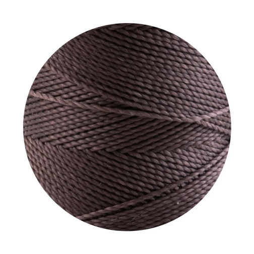 10m cordoncino in poliestere cerato Linhasita® Cappuccino Ø1mm per gioielli macramè