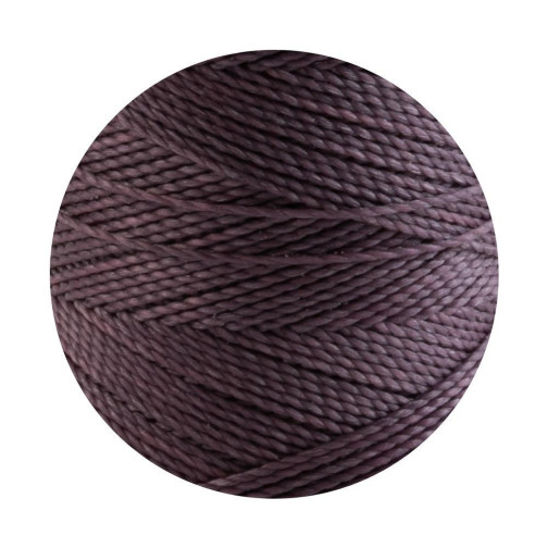 10m Linhasita® waxed polyester cord Plum Brown Ø1mm for macramé jewelry