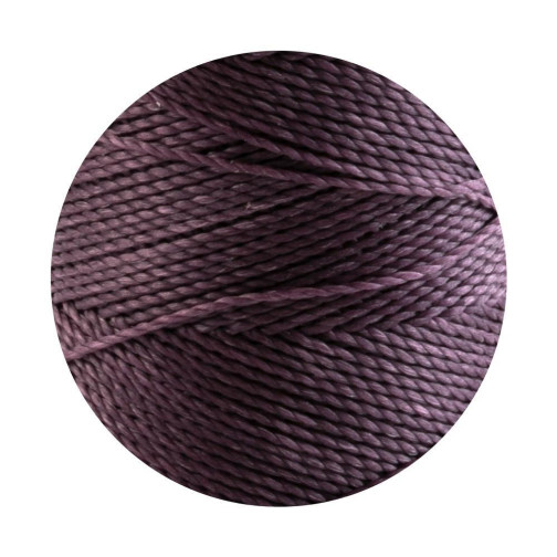 10m Linhasita® gewachstes Polyestergarn Dunkelpflaume Ø1mm für Makrameeschmuck