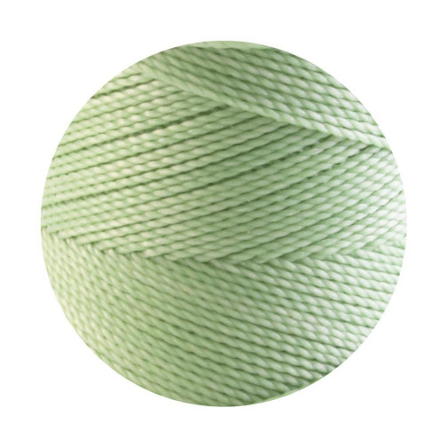 Linhasita® Fil Polyester Ciré Vert pastel Ø1mm 10m