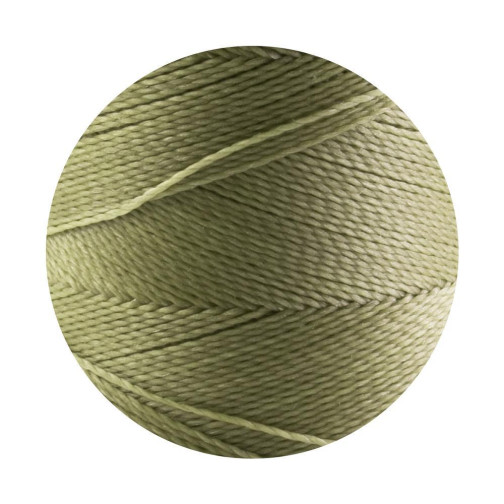 10m Linhasita® gewachstes Polyestergarn Khaki Ø0,5mm für Makrameeschmuck