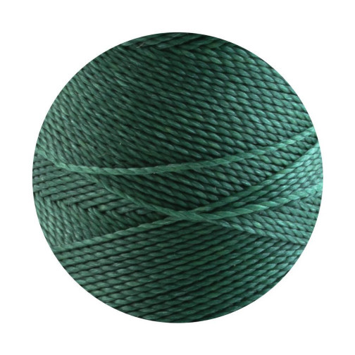 10m cordón de poliéster encerado Linhasita® Abeto verde Ø1mm para joyería de macramé
