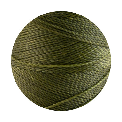 Linhasita® Fil Polyester Ciré Olive Ø1mm 10m