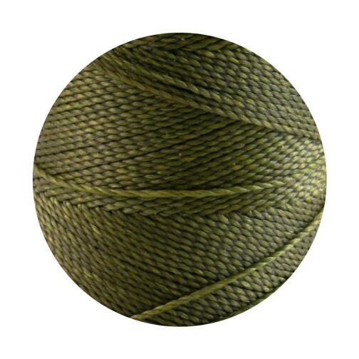 Linhasita® Waxed Polyester Yarn Olive Ø1mm 10m