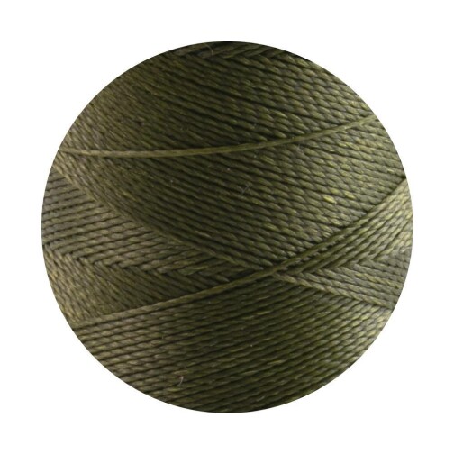 Linhasita® Fil Polyester Ciré Olive Ø0,5mm 10m