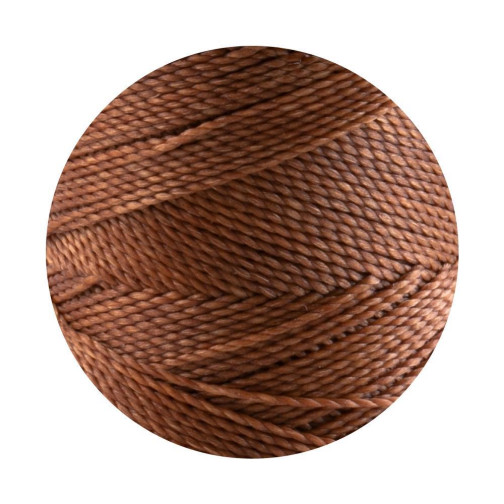 10m Linhasita® gewaxt polyesterkoord Lichtbruin Ø1mm voor macramé sieraden