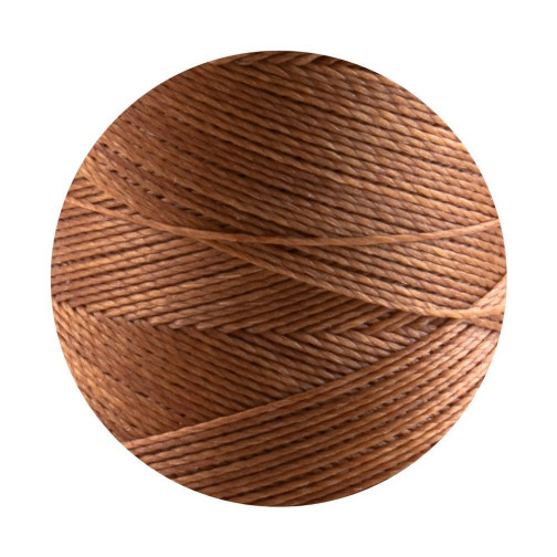10m Linhasita® gewachstes Polyestergarn Toffee Ø0,5mm für Makrameeschmuck