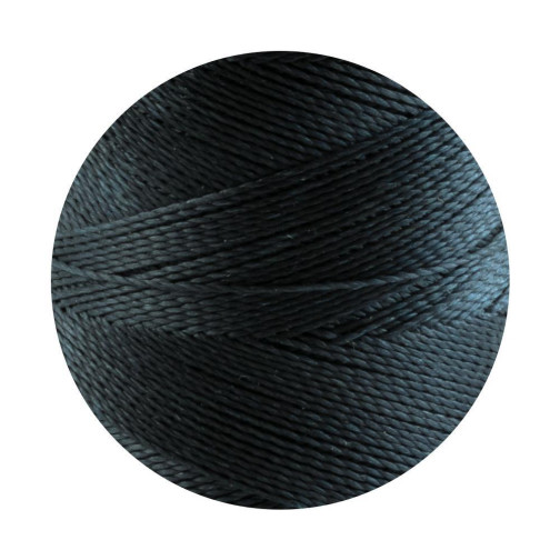 10m Linhasita® gewachstes Polyestergarn Schwarzblau Ø0,5mm für Makrameeschmuck