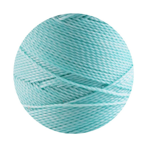 10m cordón de poliéster encerado Linhasita® Turquesa pálida Ø1mm para joyería de macramé