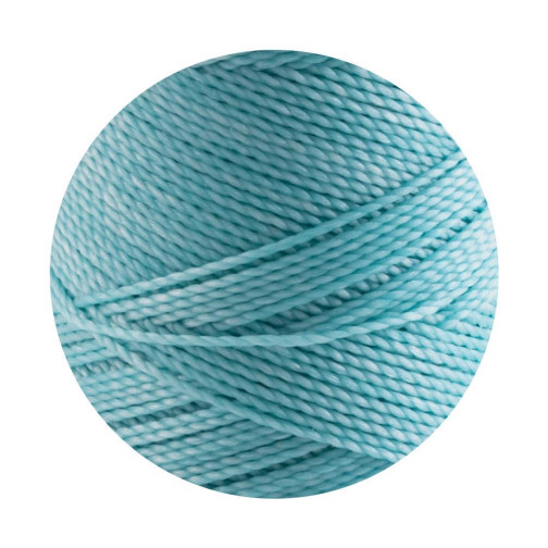10m Linhasita® waxed polyester cord Light turquoise Ø1mm for macramé jewelry