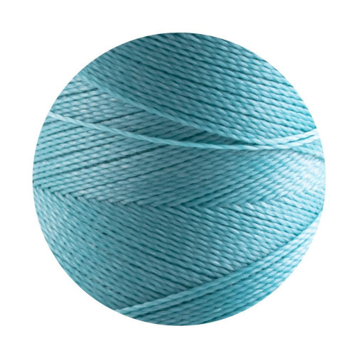 10m Linhasita® waxed polyester cord Light turquoise Ø0,5mm for macramé jewelry