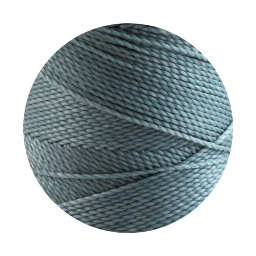Linhasita® Waxed Polyester Yarn Grey Blue Ø1mm 10m