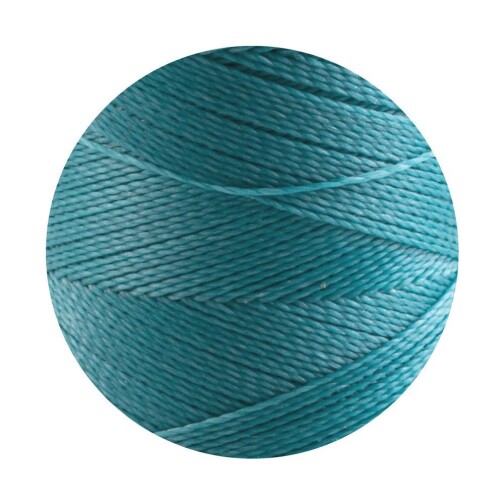 Linhasita® Fil Polyester Ciré Turquoise Ø0,5mm 10m