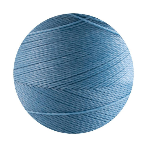 10m cordón de poliéster encerado Linhasita® Azul medio Ø0,5mm para joyería de macramé