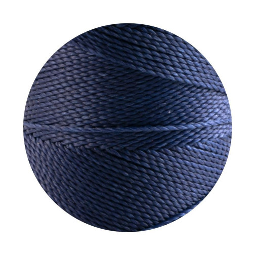 10m cordón de poliéster encerado Linhasita® Azul oscuro Ø1mm para joyería de macramé
