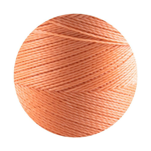 10m cordoncino in poliestere cerato Linhasita® Albicocca Ø0,5mm per gioielli macramè
