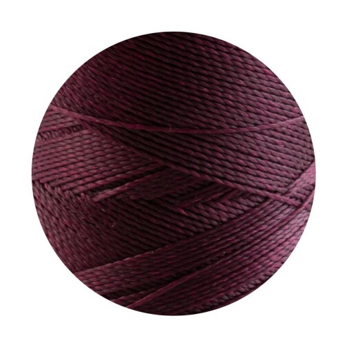 10m Linhasita® gewaxt polyestergaren Bordeaux Ø0,5mm