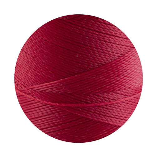 10m Linhasita® gewachstes Polyestergarn Kirschrot Ø0,5mm für Makrameeschmuck