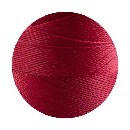 Linhasita® Fil Polyester Ciré Rouge Ø0,5mm 10m