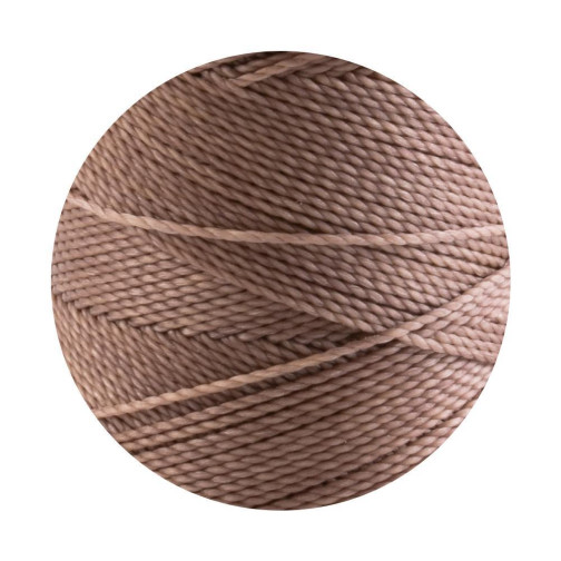10m Linhasita® gewaxt polyesterkoord Taupe Ø1mm voor macramé sieraden